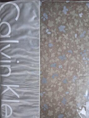 Calvin Klein UMBER (BROWN) KING Sanded Floral 4-Piece Sheet Set